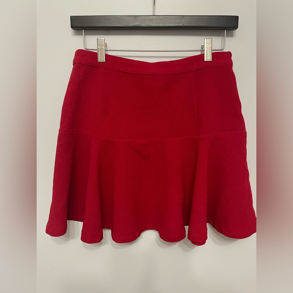 Forever 21 Red Skater Skirt